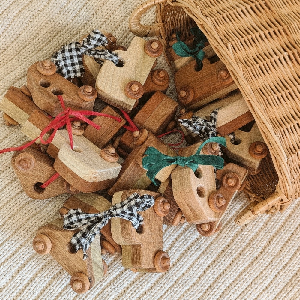 Set Of 4 Wood Toy Cars (Set #2)